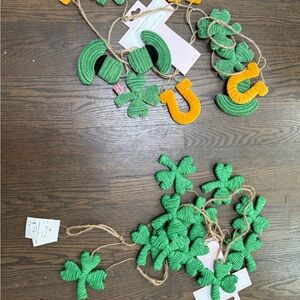 cupcakes & cashmere Green Shamrock & Yellow Horseshoe Garland